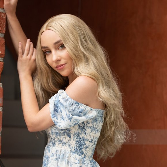 24" Ash Blonde Lace Wig Long Wavy | Abigail - Picture 1 of 16